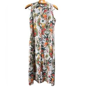 Chadwicks Sleeveless Tropical Floral Maxi Dress